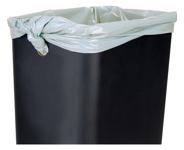 Cestino per la spazzatura nero opaco in acciaio con pedale 20 l Design – Wenko