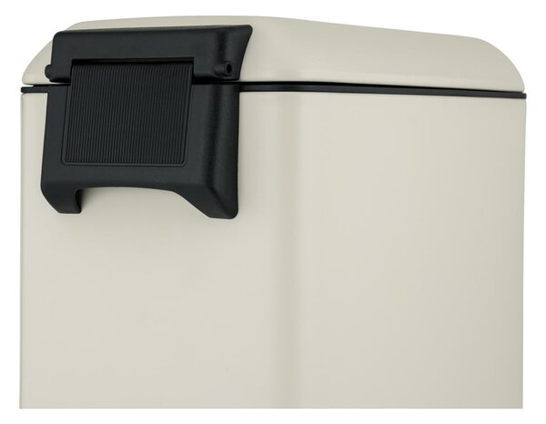 Cestino per la spazzatura color crema in acciaio con pedale 12 l Design – Wenko
