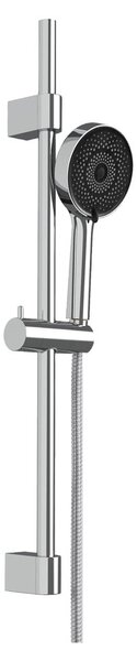 Set per doccia color argento lucido in acciaio inox con doccetta/con supporto scorrevole 70 cm Softwater – Wenko