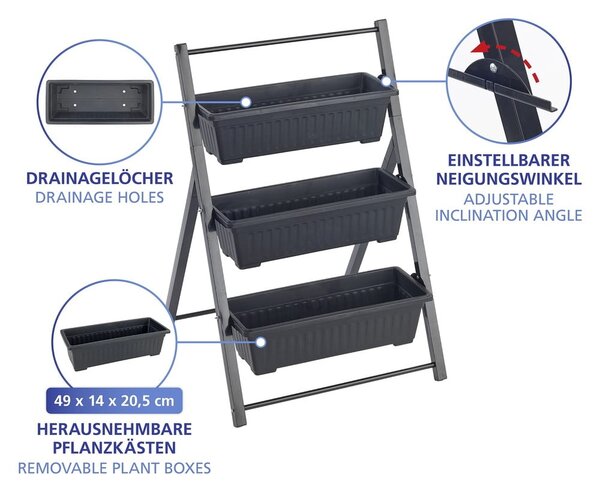 Supporto per fiori in metallo (altezza totale 85 cm) Vertical – Maximex