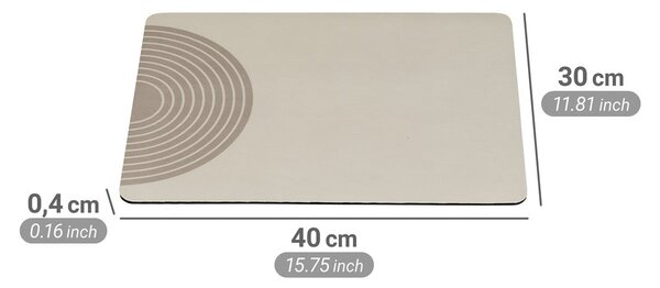 Tappetino scolapiatti beige in gomma 40x30 cm Dima – Wenko