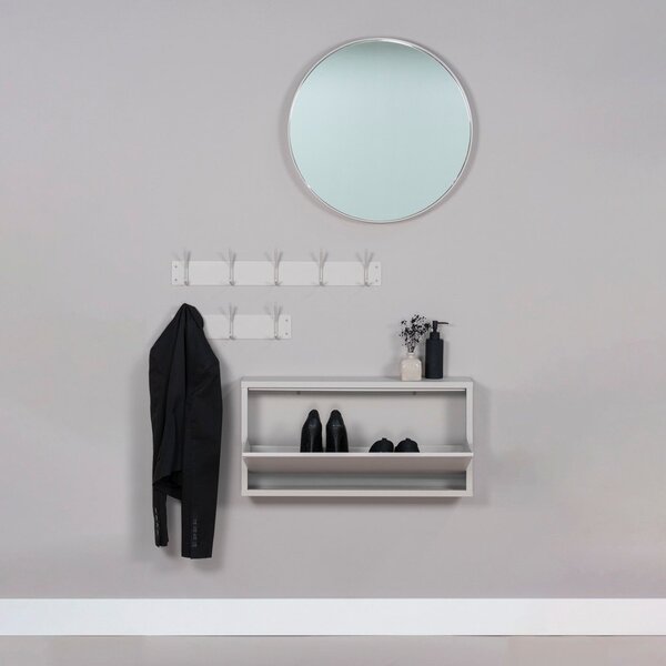 Attaccapanni da parete grigio tortora in metallo 40 cm Fusion – Spinder Design