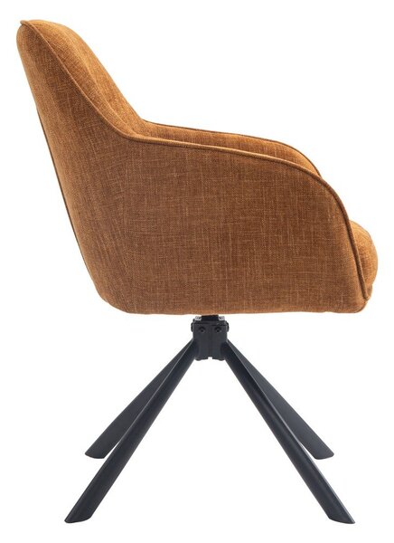Set di sedie da pranzo arancione in imbottito 2 pz Avola – Unique Furniture