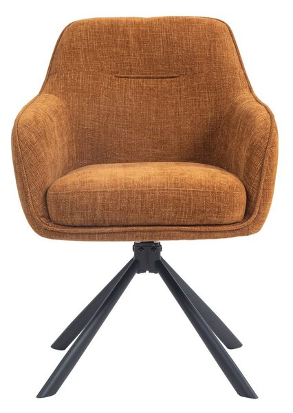 Set di sedie da pranzo arancione in imbottito 2 pz Avola – Unique Furniture