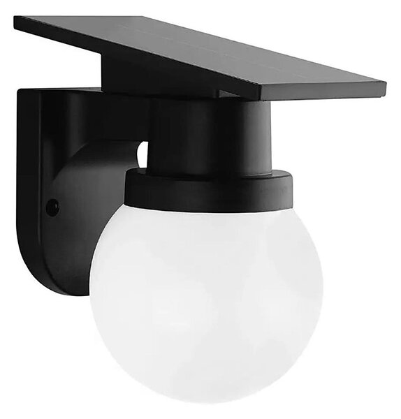 Lampada solare da parete a LED 3,7V 3000/4000/6400K IP54 1800 mAh nera + telecomando