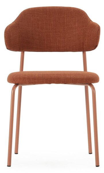 Sedie da pranzo in set color terracotta 4 pz Adriel – Marckeric