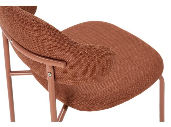 Sedie da pranzo in set color terracotta 4 pz Adriel – Marckeric