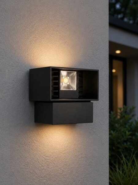 Lampada da parete per esterni LED/6W/230V IP54 nera
