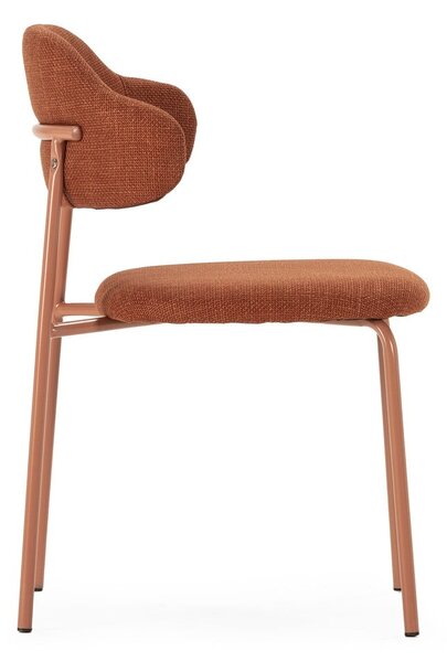 Sedie da pranzo in set color terracotta 4 pz Adriel – Marckeric