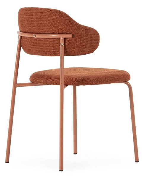Sedie da pranzo in set color terracotta 4 pz Adriel – Marckeric