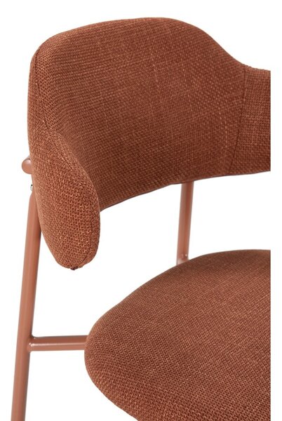 Sedie da pranzo in set color terracotta 4 pz Adriel – Marckeric