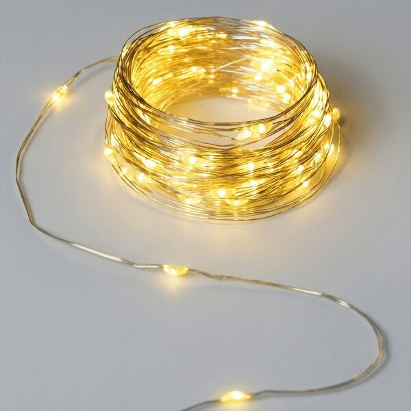 Aigostar - Catena luminosa a LED 50 LED/3xAA, 5,3 m, bianco caldo