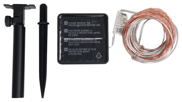 Aigostar - Catena solare a LED 200 LED / 8 funzioni, 22 m, IP65, multicolore, 800 mAh