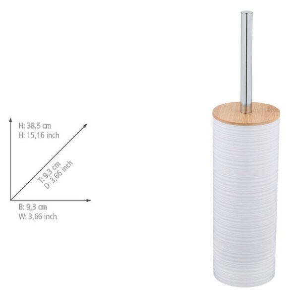 Scopino WC bianco opaco in plastica Lyon – Allstar