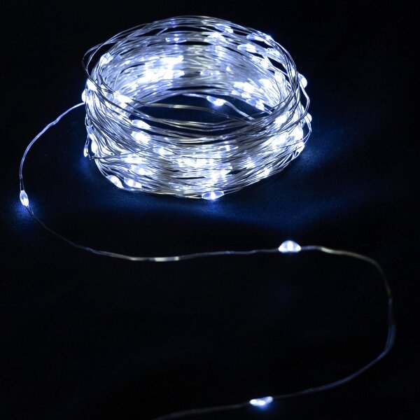Aigostar - Catena luminosa LED 50xLED/3xAA 5,3m bianco freddo