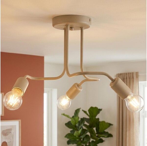 Plafoniera CHARLIE 3xE27/15W/230V beige