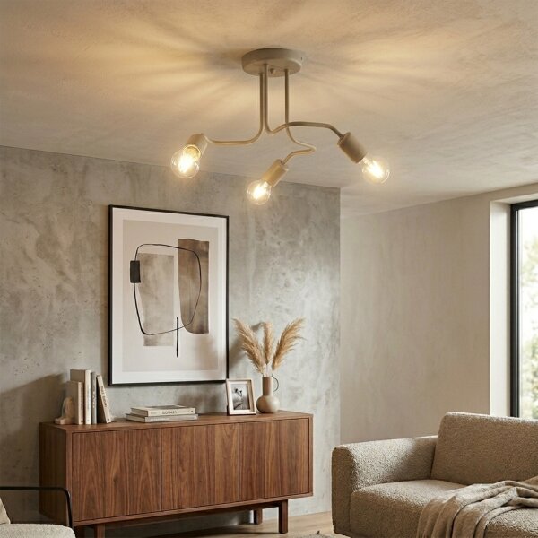 Plafoniera CHARLIE 3xE27/15W/230V beige