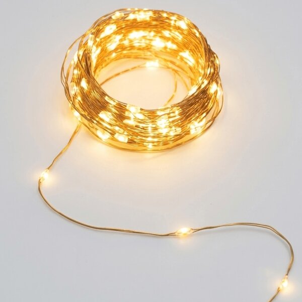 Aigostar - Catena luminosa solare a LED, 200 LED, 8 funzioni, 22 m, IP65, bianco caldo, 800 mAh