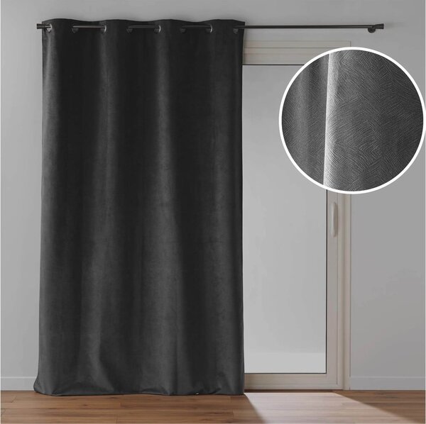 Tenda color antracite in velluto 140x260 cm Olympe – douceur d'intérieur