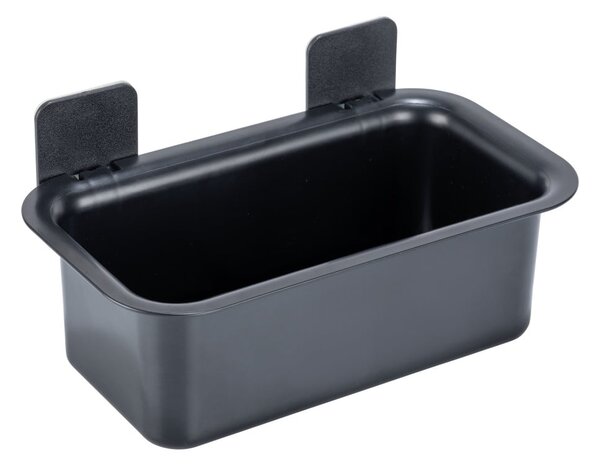 Mensola da bagno senza foratura nera in plastica Parma – Allstar