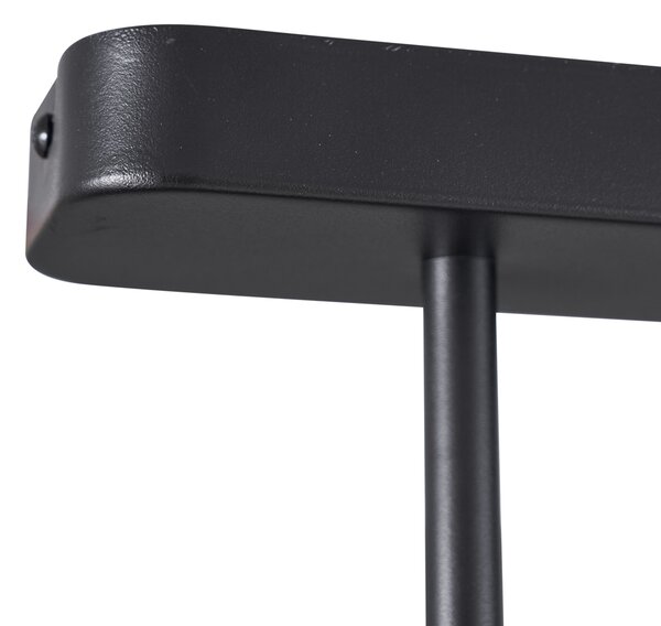 Faretto da soffitto arrotondato nero GU10 35mm 3 luci regolabile - Kate