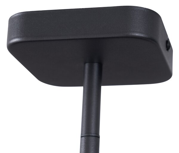 Faretto da soffitto moderno nero rotondo GU10 35mm orientabile e inclinabile - Kate