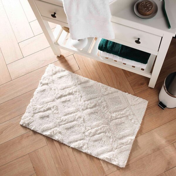 Tappetino per il bagno bianco 50x80 cm Ikatis – douceur d'intérieur
