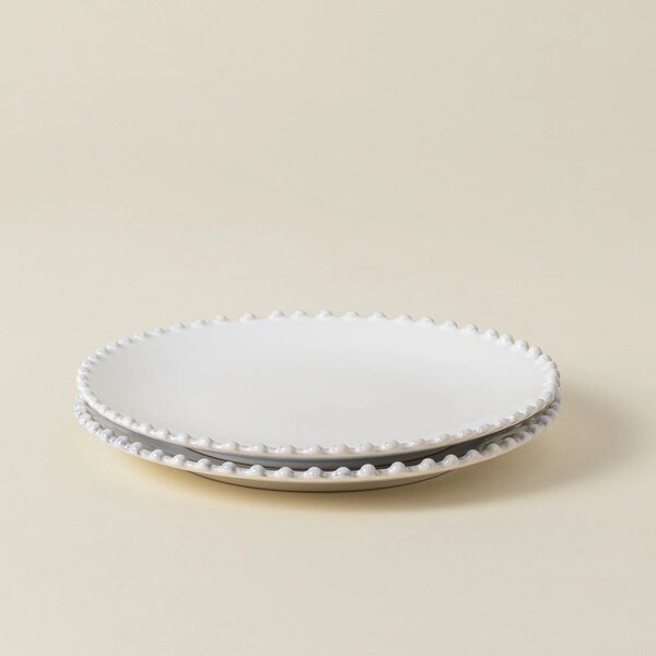 Piatto da dessert in gres bianco , ⌀ 22 cm Pearl - Costa Nova