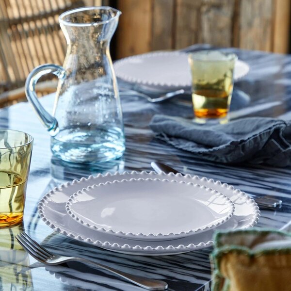 Piatto da dessert in gres bianco , ⌀ 22 cm Pearl - Costa Nova