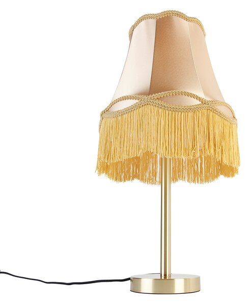 Lampada da tavolo classica in ottone con paralume Granny oro 30 cm - Simplo
