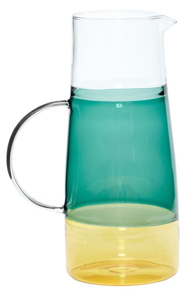 Caraffa turchese in vetro Lemonade - Hübsch