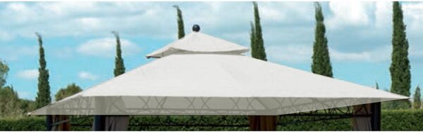 Giardini del Re Copertura Gazebo 3x3 mt Top per Gazebo Eden colore Bianco