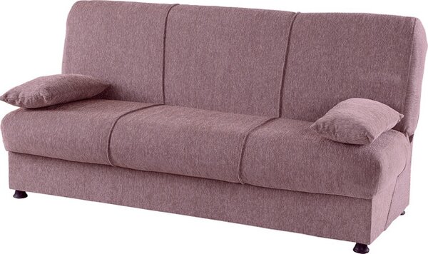 DecHome Divano Letto 3 Posti Cosy con Vano Contenitore in Tessuto Dimensioni 190x81x90 cm colore Viola - BACOS