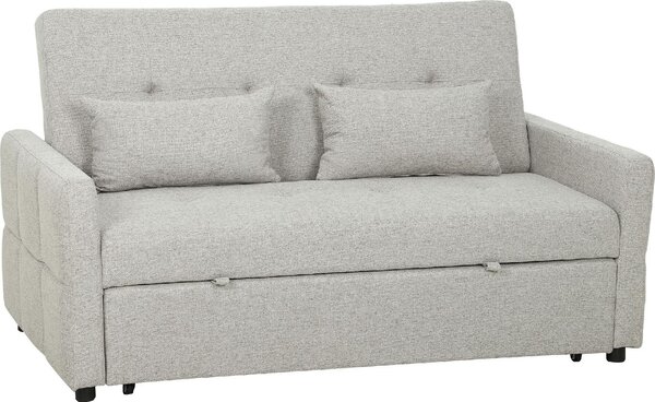 DecHome Divano Letto Clic-Clac 2 Posti Moderno in Tessuto Dimensioni 158x85x85 cm colore Marrone Chiaro