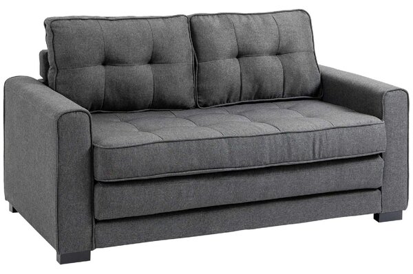 DecHome Divano Letto 2 Posti Moderno in Tessuto Dimensioni 147.5x75x85 cm colore Grigio