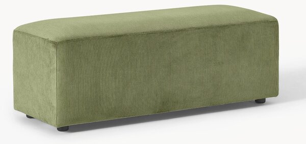 Poggiapiedi XL in velluto a coste Melva, larg. 116 x prof. 42 cm