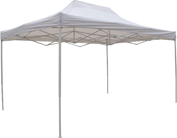 VivaGarden Gazebo Giardino 3x4,5 mt Pieghevole in Poliestere e Alluminio colore Bianco - Party