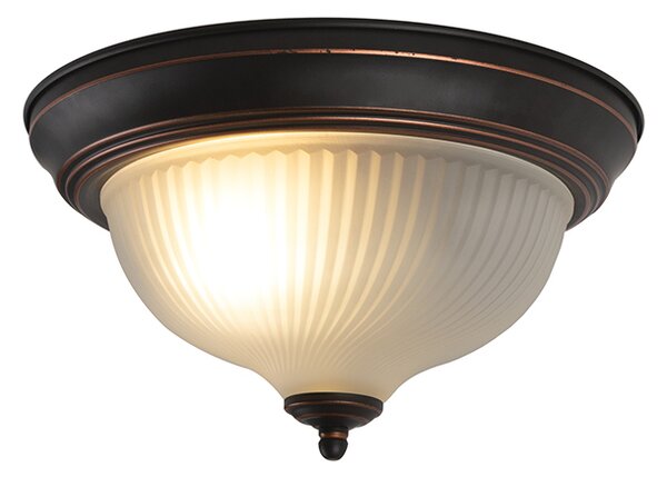 Plafoniera classica opale marrone - Classico