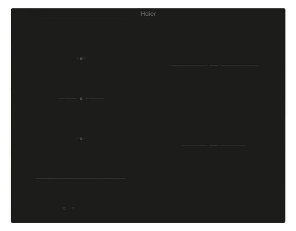 Haier Piano Cottura Induzione 4 Fuochi Larghezza 65 cm in Vetroceramica colore Nero - HAIFB54CIRS ID Series 2
