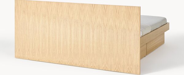 Letto in legno con testiera e vano contenitore Sato