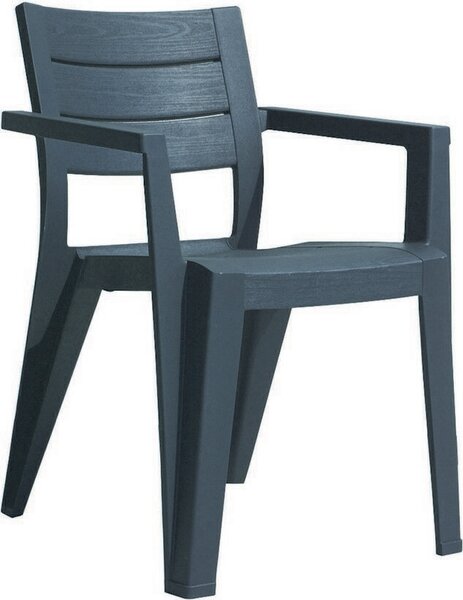 KETER Sedia per Esterni Impilabile in Resina 61x58x79 cm colore Antracite - Julie