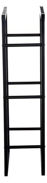 HOMCOM Potalegna per Camino Ferro per interni, esterno e casa, Struttura in tubi, 60x25x100cm, Nero | Aosom Italy