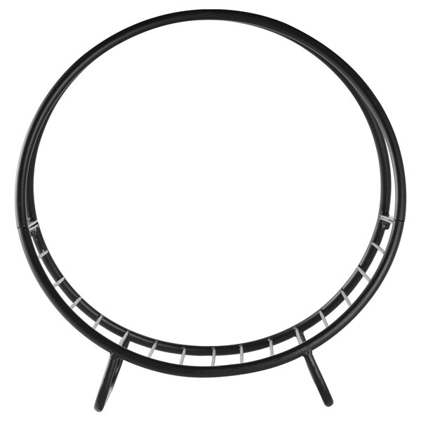 Outsunny Potalegna per Camino con forma cestino, Rack di legna da ardere design elevato, in metallo, Max15kg, nero, 45x29.5x47cm | Aosom Italy