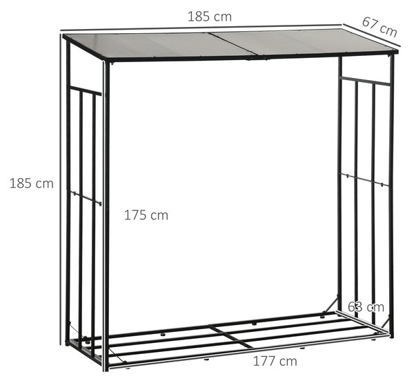 Portalegna Da Esterno/Interno In Metallo Con Accessori - Paletta, Scopa, Pinza E Attizzatoio - Foto 9
