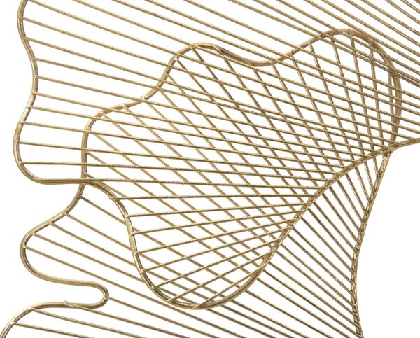 Pannello Glam Leaf 79x5x68 cm in Ferro Oro