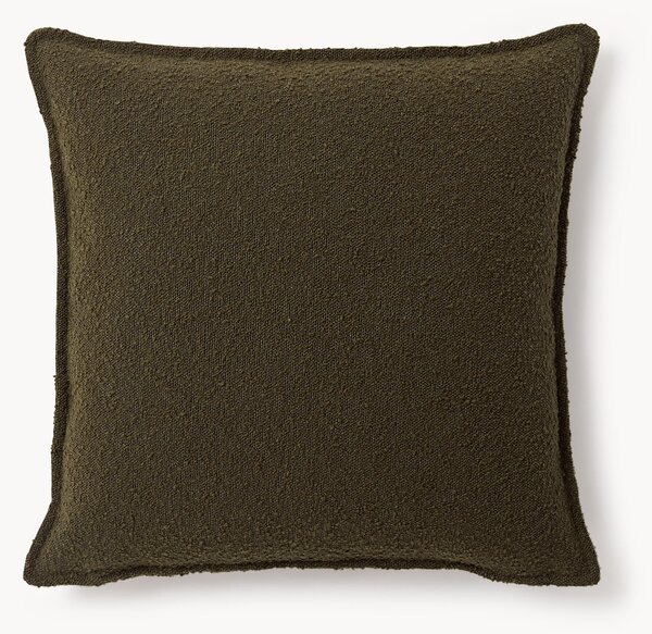Cuscino decorativo grande in bouclé Lennon, 60 x 60 cm