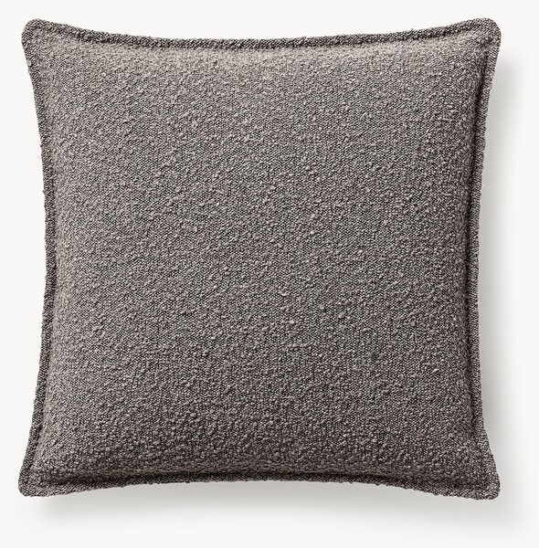 Cuscino decorativo grande in bouclé Lennon, 60 x 60 cm