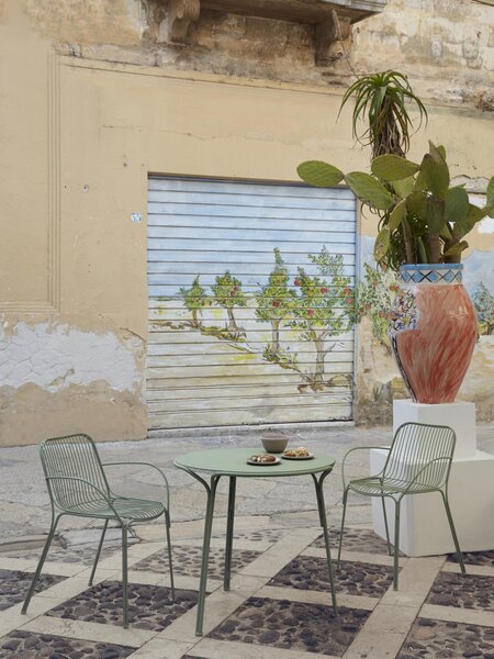 Tavolo Pieghevole Rotondo Da Giardino Outsunny - Ø122 Cm, Acciaio E HDPE, Grigio E Bianco - Foto 6