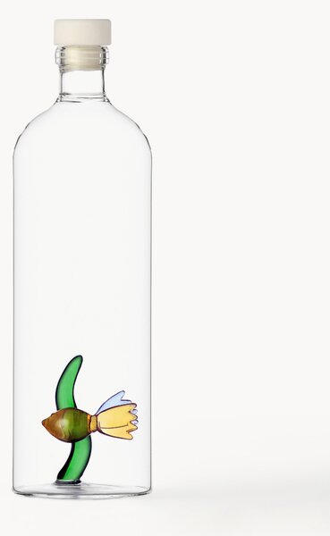 Caraffa in vetro borosilicato fatta a mano Fish, 1,1 L