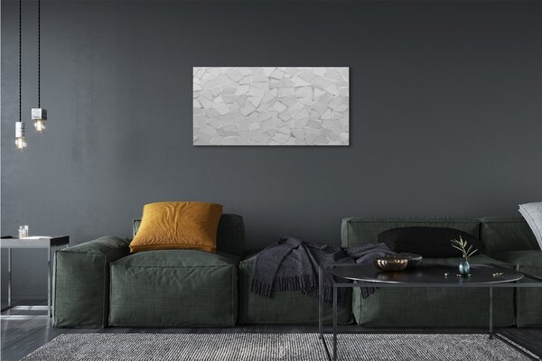 Quadro su tela Poligoni grigi 100x50 cm